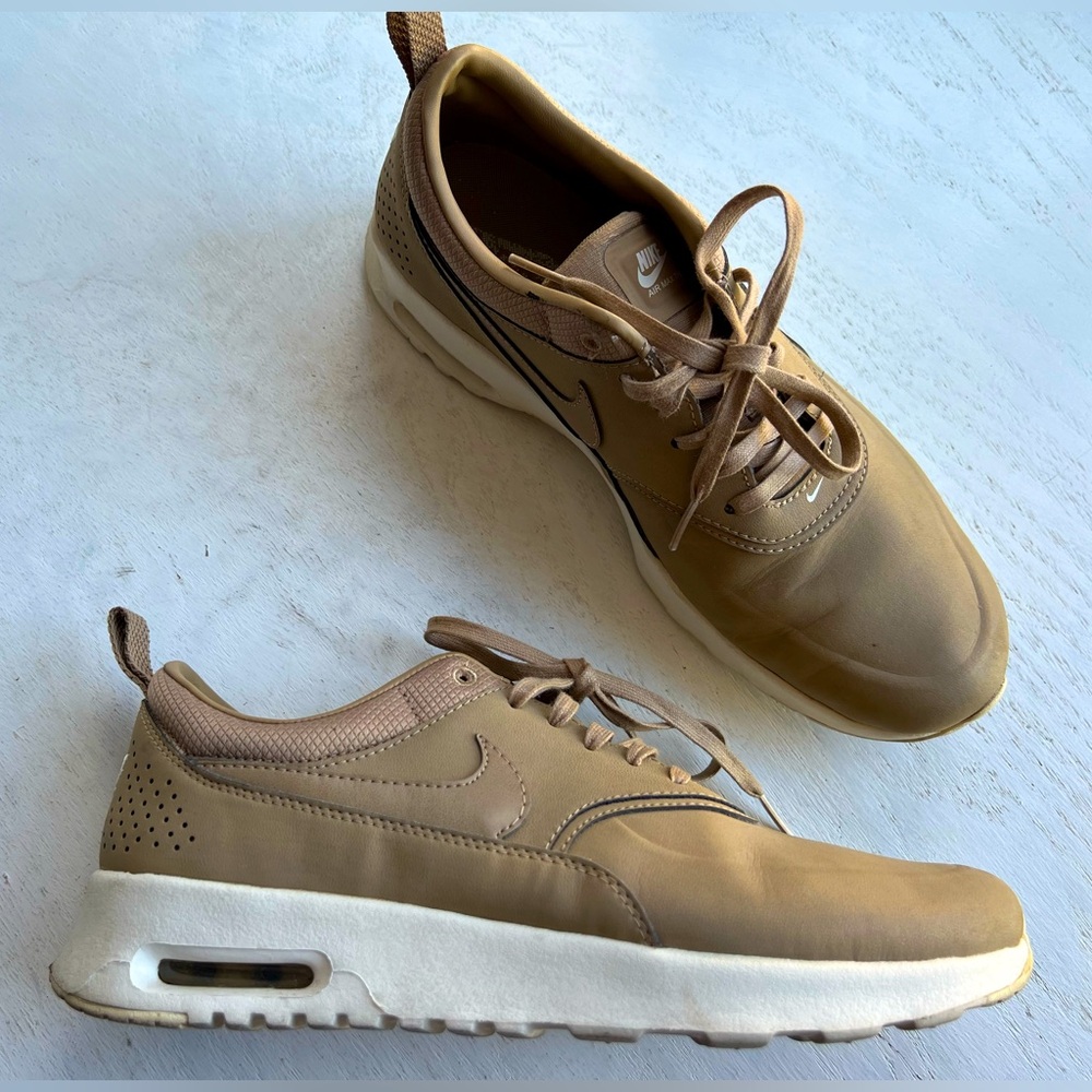 Nike Air Max Thea leather sneakers sand color